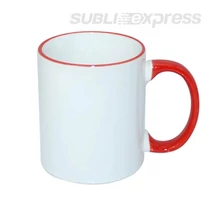 330 ml-es szublimációs bögre piros füllel A+ osztály