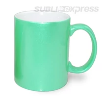 330 ml-es metál világoszöld bögre