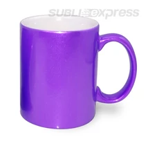 330 ml-es metál lila bögre