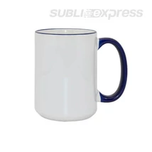 450 ml-es szublimációs bögre tengerészkék füllel