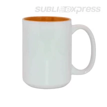 450 ml-es szublimációs bögre narancssárga belsővel