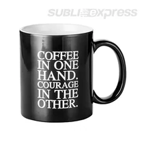 Színváltós bögre "Coffee in one hand"