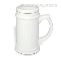 660 ml-es söröskorsó fehér arany szegéllyel