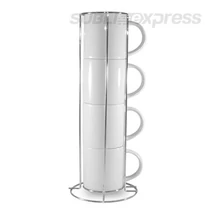 250 ml-es egymásra rakható szublimációs bögrék (4 db)