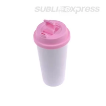 ECO pohár bögre rózsaszín fedővel