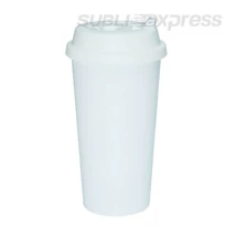 ECO pohár bögre fehér fedővel