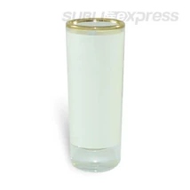 90 ml-es szublimációs üvegpohár arany csíkkal