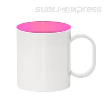 330 ml-es műanyag bögre rózsaszín belsővel