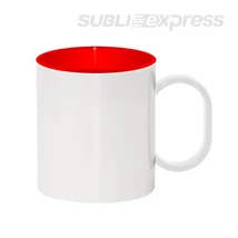 330 ml-es műanyag bögre piros belsővel