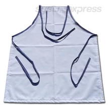 Szublimációs prémium konyhai kötény fehér pöttyös tengerészkék varrással