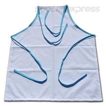 Szublimációs prémium konyhai kötény világoskék varrással