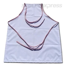 Szublimációs prémium konyhai kötény piros csíkos varrással