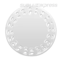 5 cm-es átmérőjű szublimációs kerámiacsempe furatokkal kör alakú