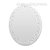 10 cm-es átmérőjű szublimációs kerámiacsempe furatokkal ovális