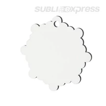 Szublimációs MDF karácsonyfadísz hópehely alakú