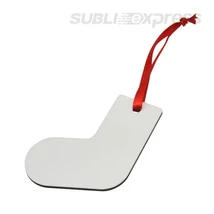 Szublimációs MDF karácsonyfadísz zokni alakú