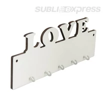 Szublimációs MDF keret kulcsakasztó LOVE felirattal