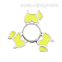 Szublimációs Fém spinner kutya alakú zöld