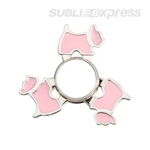 Szublimációs Fém spinner kutya alakú rózsaszín