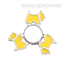 Szublimációs Fém spinner kutya alakú sárga