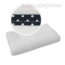 Szublimációs takaró fekete polka pöttyös szegéllyel