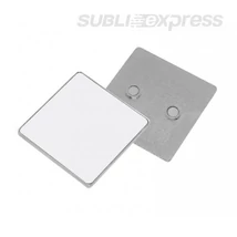 5,5 x 5,5 cm-es szublimációs fém hűtőmágnes négyzet alakú