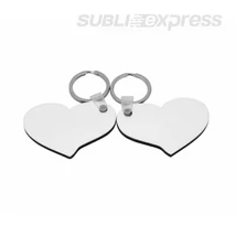 Szublimációs MDF kulcstartó két szív alakú