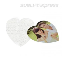 19,5 x 19,5 cm-es szublimációs filc puzzle szív alakú 75 darabos