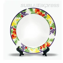 18 cm-es szublimációs tányér állvánnyal