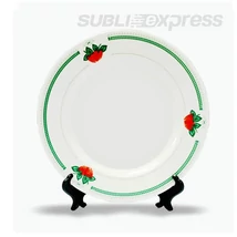 18 cm-es szublimációs tányér állvánnyal