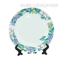 18 cm-es szublimációs tányér állvánnyal