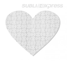 19,5 x 19,5 cm szublimációs puzzle 75 darabos szív alakú
