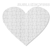 19 x 18 cm szublimációs puzzle 76 darabos szív alakú