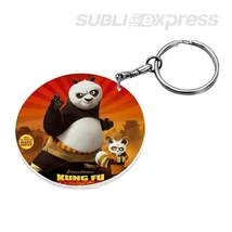 47 mm-es szublimációs kulcstartó fehér