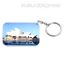 66 x 47 mm-es szublimációs kulcstartó fehér