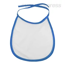 Szublimációs baba előke Prémium kék szegéllyel