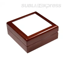 Fa doboz 11 x 11 cm-es szublimációs kerámiacsempével
