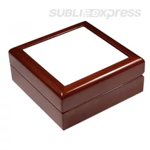 Fa doboz 15 x 15 cm-es szublimációs kerámiacsempével