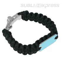 Szublimációs karkötő paracord fekete
