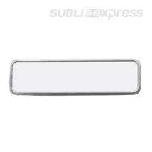 7,1 x 2,1 cm-es szublimációs fém névkitűző szögeletes