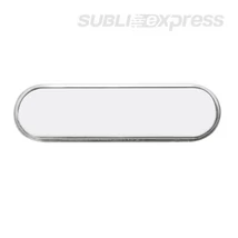 7,1 x 2,1 cm-es szublimációs fém névkitűző szögeletes lekerekített szélű