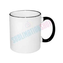 Bögre 3dl színes füllel és peremmel fekete