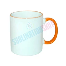 Bögre 3dl színes füllel és peremmel narancssárga