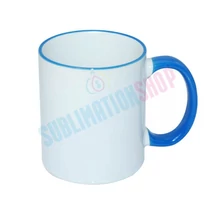 Bögre 3dl színes füllel és peremmel tengerészkék