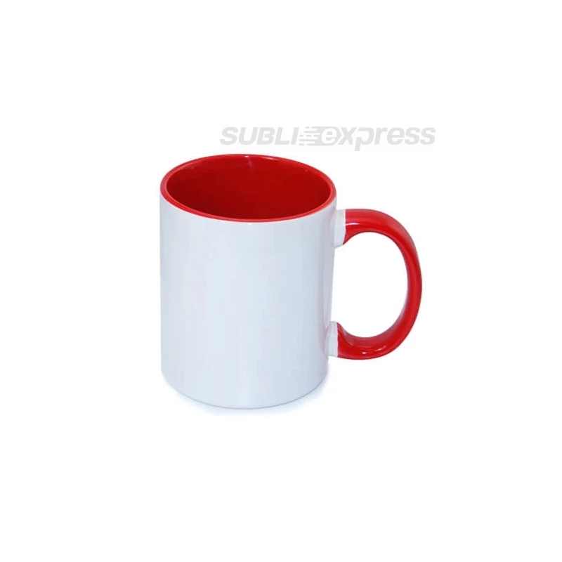 330 ml-es piros bögre JS bevonattal