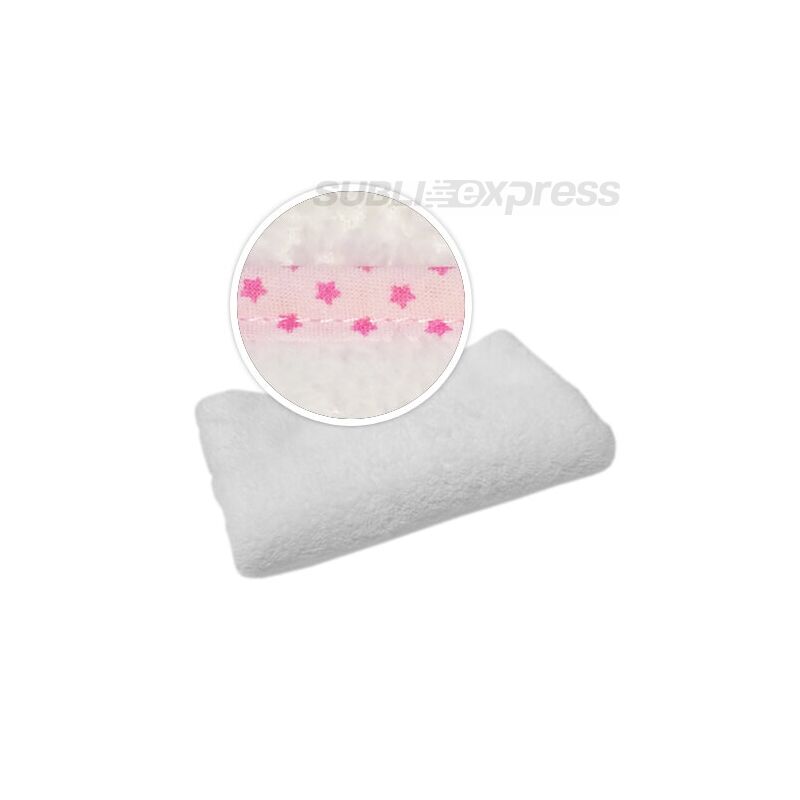 Szublimációs takaró rózsaszín csillagos szegéllyel