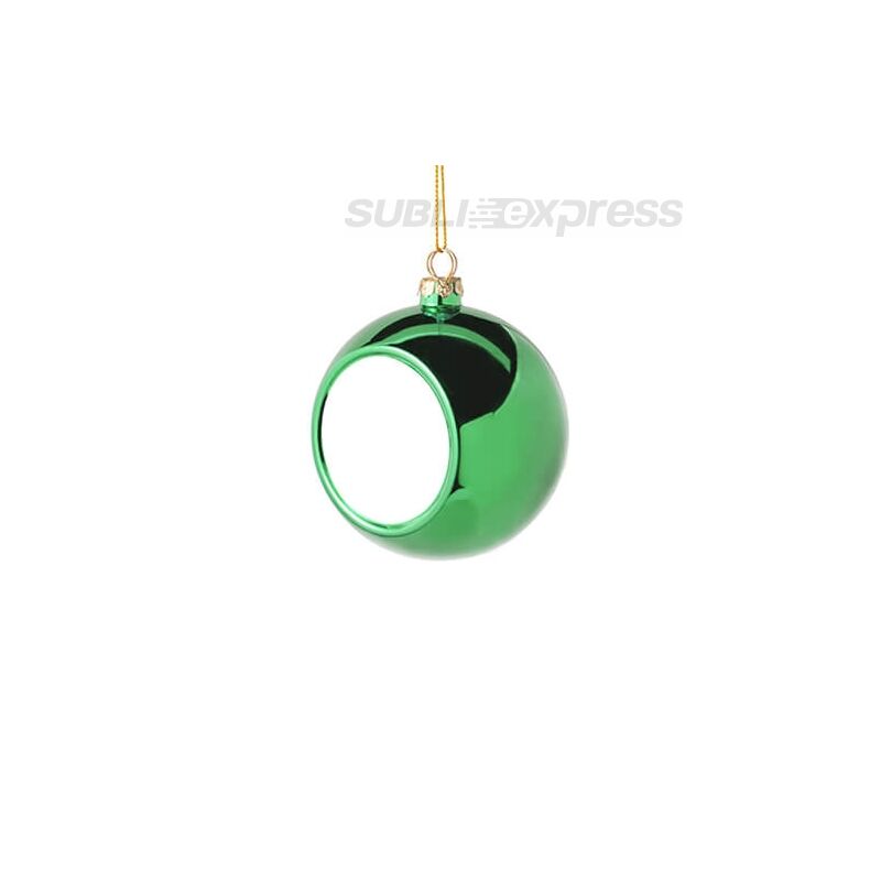 Szublimációs karácsonyfa gömb 6 cm átmérőjű zöld színű